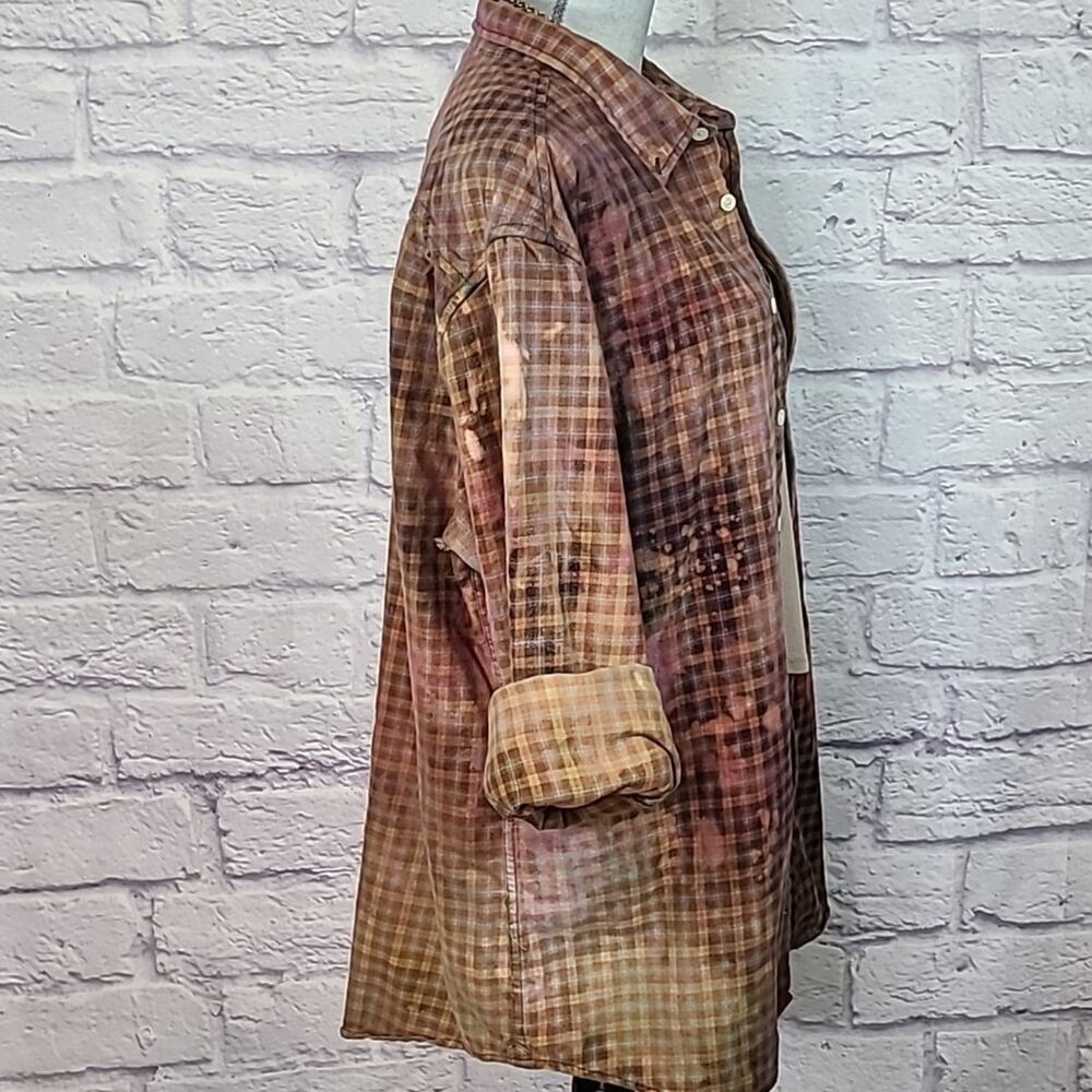 Reworked/upcycled flannel shirt - Picture 2 of 7